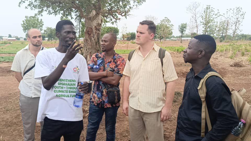 GYG and DIB staff Visit Small Scale farmers at Golinga in Tolon District